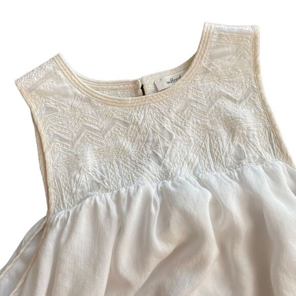 Wilfred Shift Allier Smocked Mini Dress XS Model Silk - Picture 4 of 7